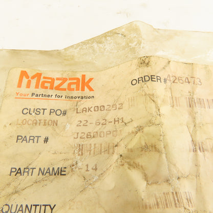 Mazak J2600P01400 P-14 O-Ring Lot Of 7
