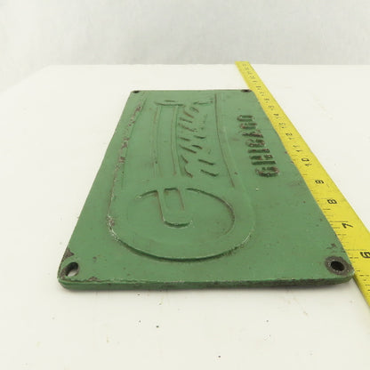 Onsrud Chicago 12-1/2" x 6-1/2" Pin Router Cast Iron Name Plate