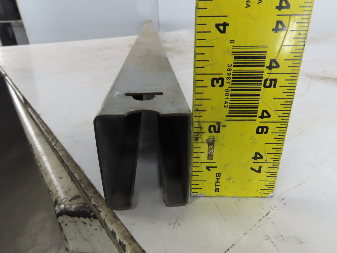 Galvanized Steel Box Rail Track 2-1/4" High x 1-3/4" Wide X 96" Long