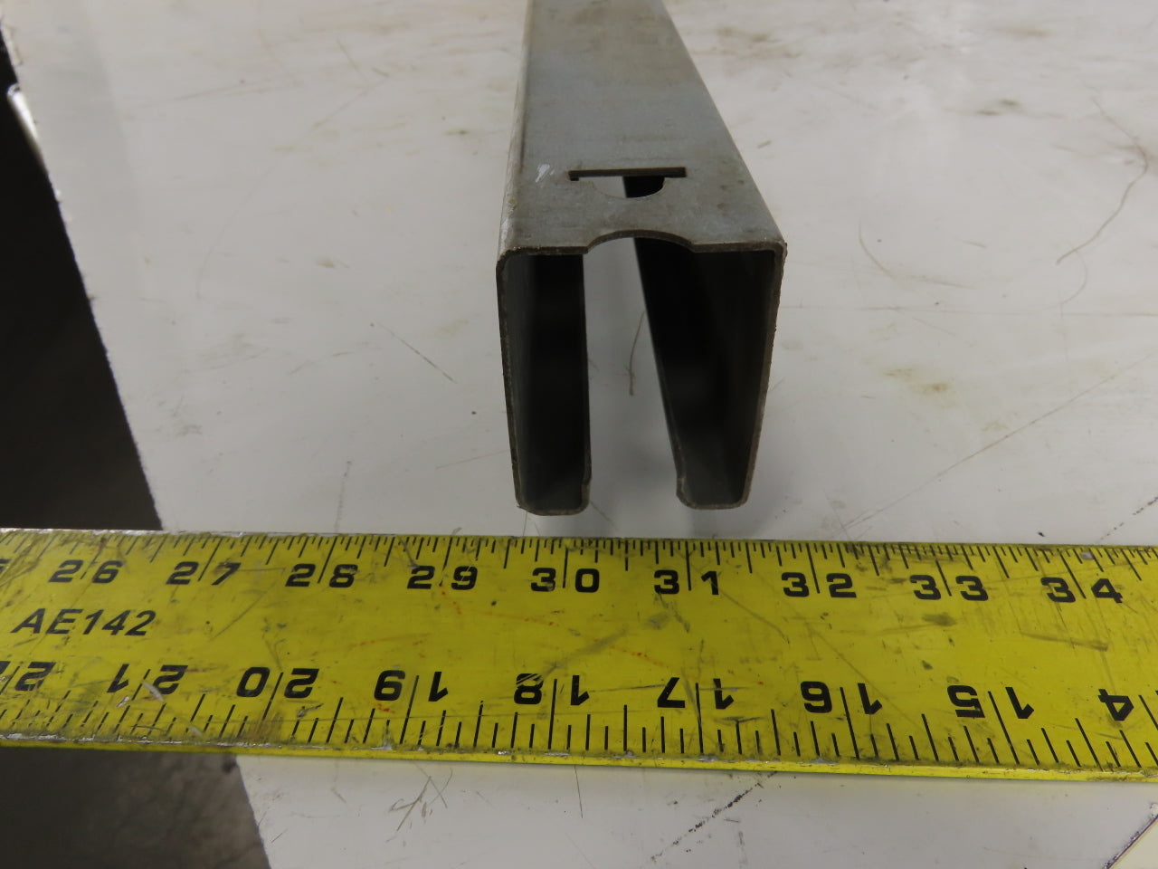 Galvanized Steel Box Rail Track 2-1/4" High x 1-3/4" Wide X 96" Long