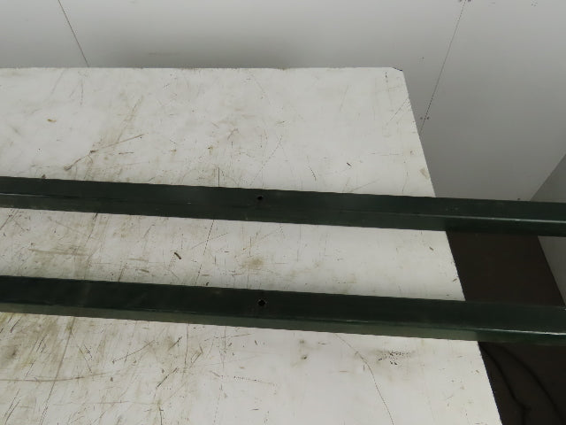 Steel Box Rail Track 1-1/2" High x 1-1/2" Wide X 96" Long Lot of 2