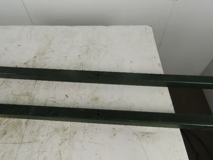 Steel Box Rail Track 1-1/2" High x 1-1/2" Wide X 96" Long Lot of 2