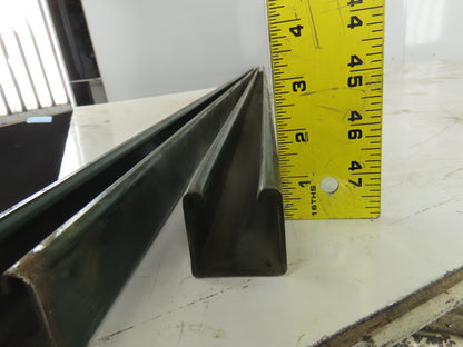 Steel Box Rail Track 1-1/2" High x 1-1/2" Wide X 96" Long Lot of 2