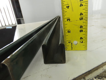 Steel Box Rail Track 1-1/2" High x 1-1/2" Wide X 96" Long Lot of 2