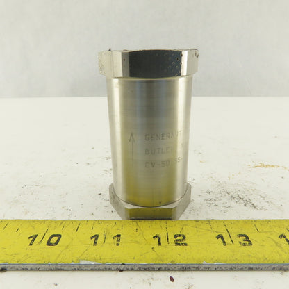Generant CV-501SS-T-1 1/2" NPT Stainless Steel Check Valve 3000PSI Max