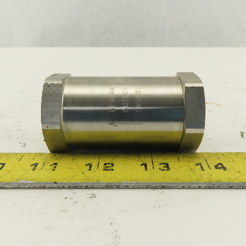 Generant CV-501SS-T-1 1/2" NPT Stainless Steel Check Valve 3000PSI Max
