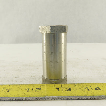 Generant CV-250S-T-3 1/4" NPT Steel Check Valve 3000PSI Max
