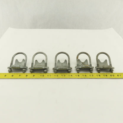 Korns 1-1/4" Right Angle Galvanized Steel Conduit Clamp Lot of 5