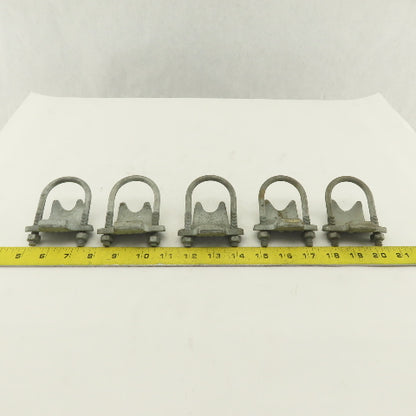 Korns 1-1/4" Right Angle Galvanized Steel Conduit Clamp Lot of 5