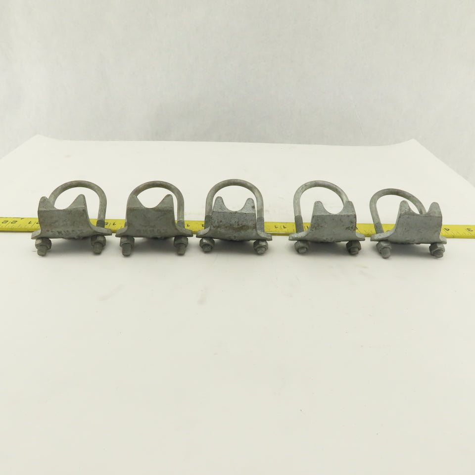 Korns 1-1/4" Right Angle Galvanized Steel Conduit Clamp Lot of 5
