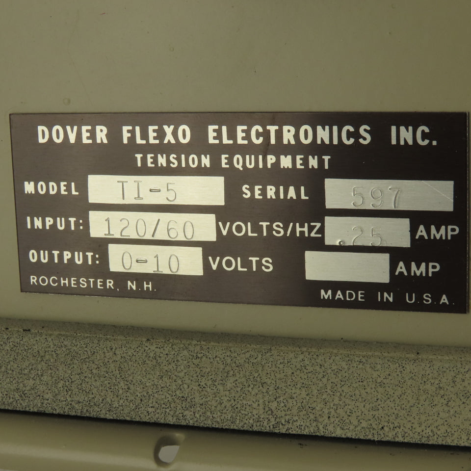 Dover Flexo TI-5 Web Tension Monitor Control  120V
