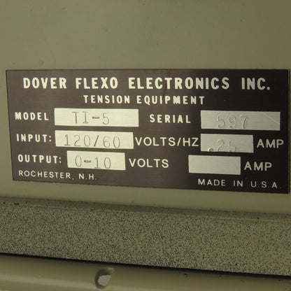 Dover Flexo TI-5 Web Tension Monitor Control  120V