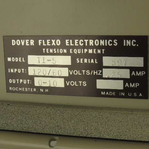 Dover Flexo TI-5 Web Tension Monitor Control  120V