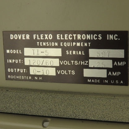 Dover Flexo TI-5 Web Tension Monitor Control  120V
