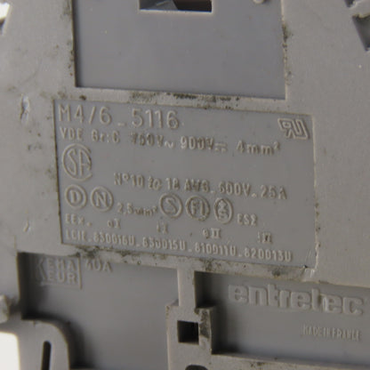 Entrelec M4/6-5116 600V Wire Terminal Block Lot Of 49