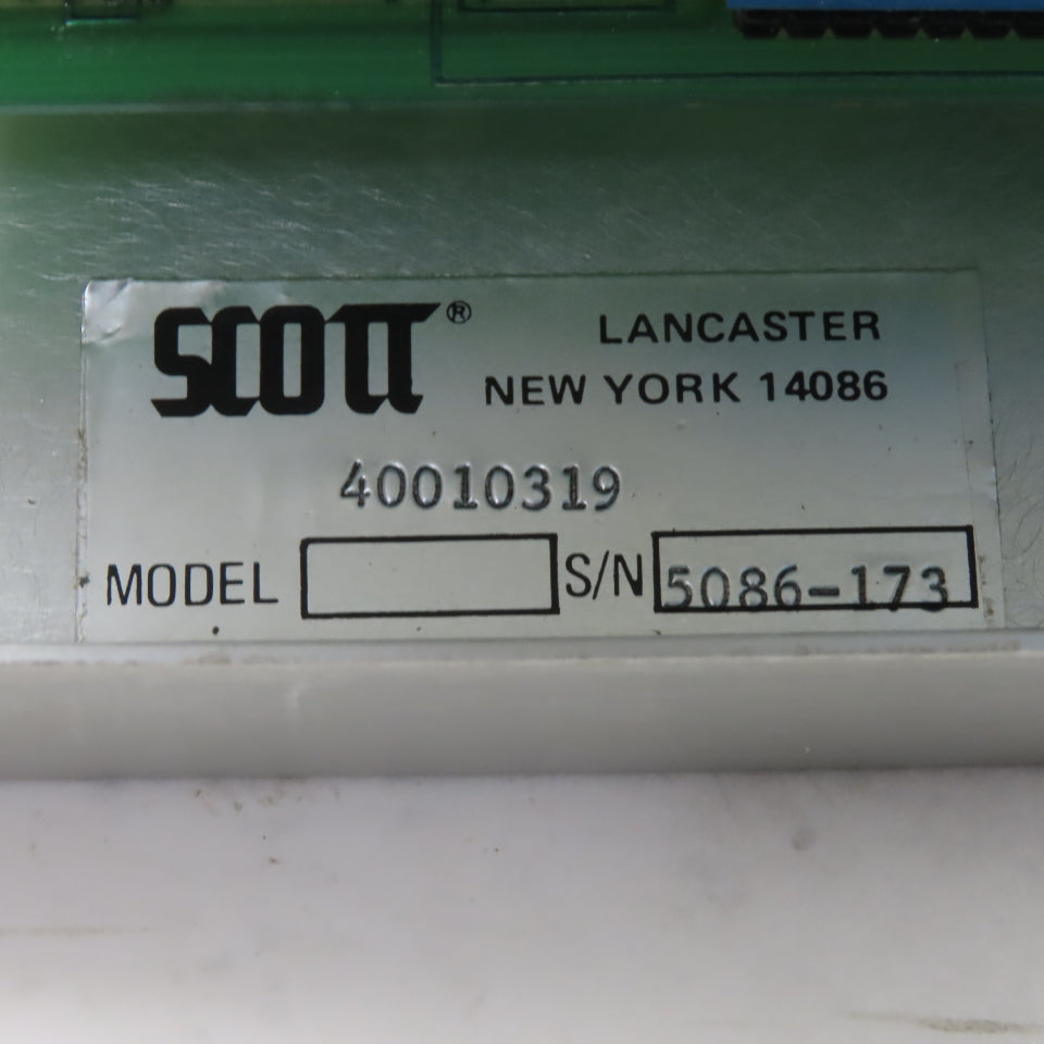 Scott Gas Detection 40010319 % LFL Monitoring System Controls