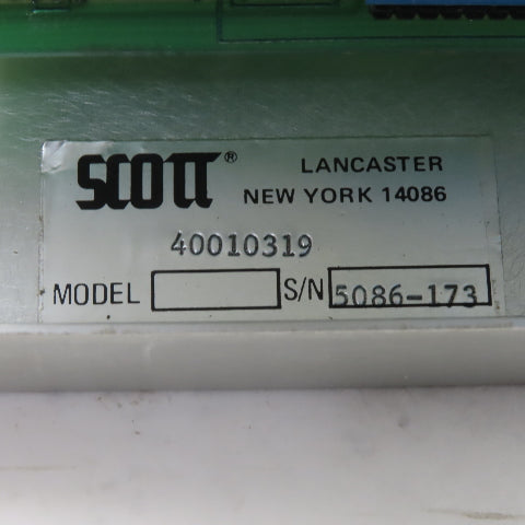 Scott Gas Detection 40010319 % LFL Monitoring System Controls