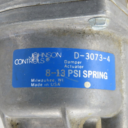 Johnson Controls  D-3073-4 Pneumatic Piston Damper Actuator 8-13PSI Spring