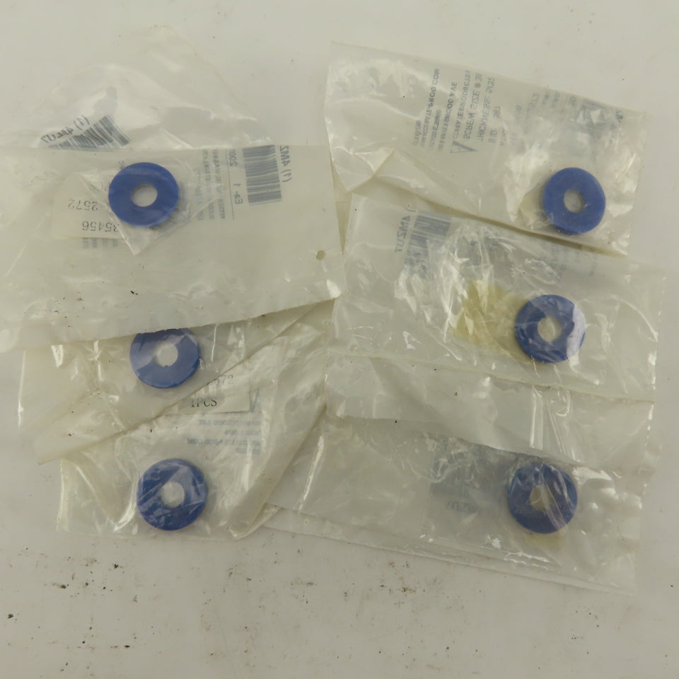 Accurate 4MZU7 3/8" Stainless Steel Silicone Cushion Sealing Washer Lot Of 6