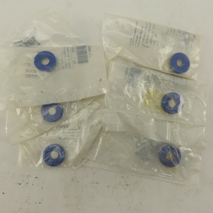 Accurate 4MZU7 3/8" Stainless Steel Silicone Cushion Sealing Washer Lot Of 6