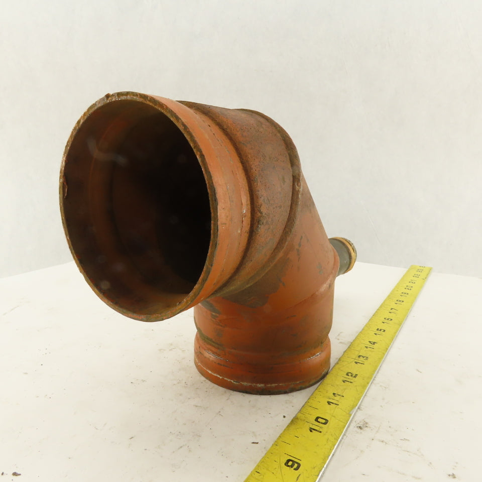 TexLine 3" Groove Lock 300WP Fire System Drain Elbow 90° 1" NPT