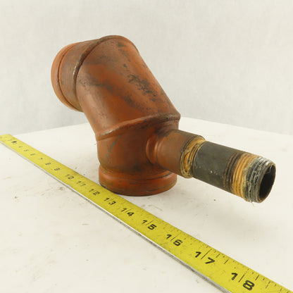 TexLine 3" Groove Lock 300WP Fire System Drain Elbow 90° 1" NPT