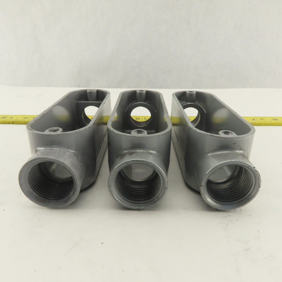 3/4" Trade Threaded Aluminum Conduit C  Body  Lot of 3