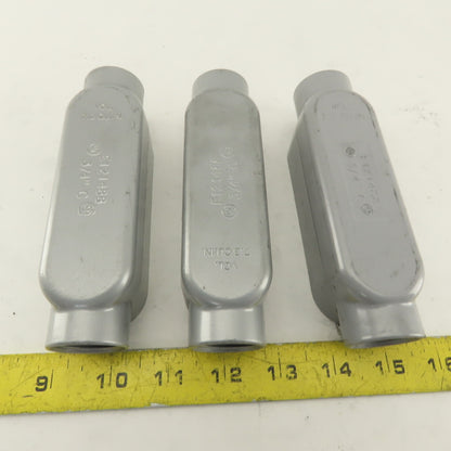 3/4" Trade Threaded Aluminum Conduit C  Body  Lot of 3