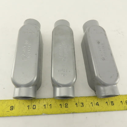 3/4" Trade Threaded Aluminum Conduit C  Body  Lot of 3