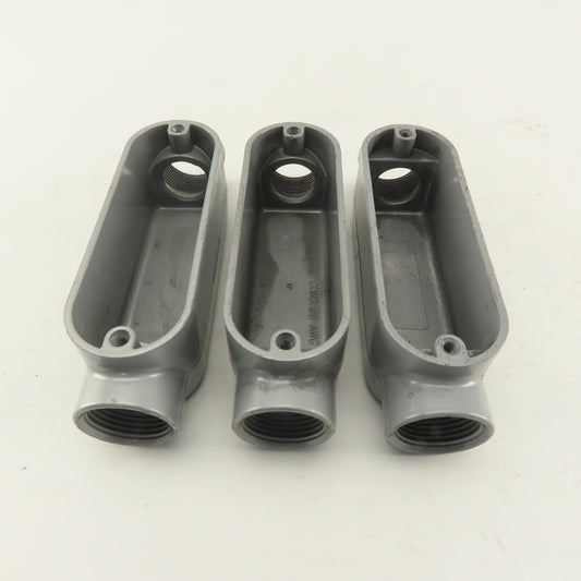 3/4" Trade Threaded Aluminum Conduit C  Body  Lot of 3