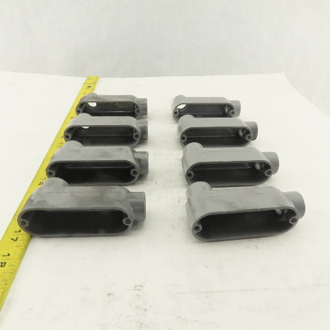 1/2" Trade Threaded Aluminum Conduit LB Body Lot of 8