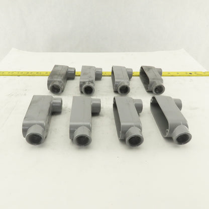 1/2" Trade Threaded Aluminum Conduit LB Body Lot of 8