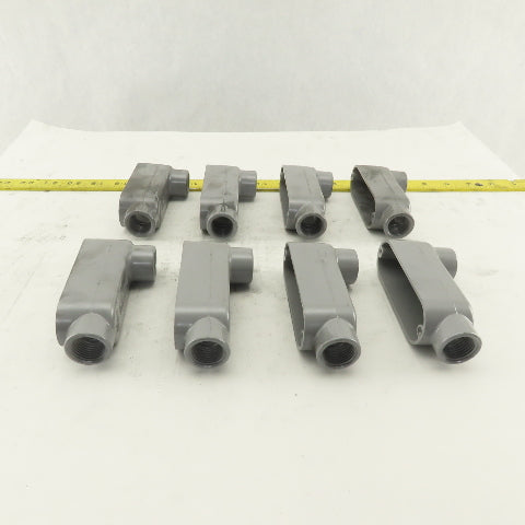 1/2" Trade Threaded Aluminum Conduit LB Body Lot of 8