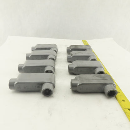 1/2" Trade Threaded Aluminum Conduit LB Body Lot of 8
