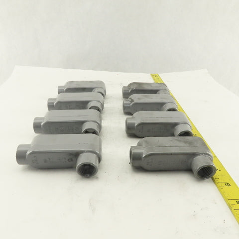 1/2" Trade Threaded Aluminum Conduit LB Body Lot of 8