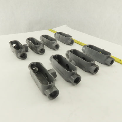 1/2" Trade Threaded Aluminum Conduit T Body Lot of 8