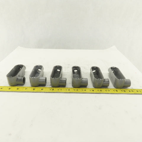 1/2" Trade Threaded Aluminum Conduit LR Body Lot of 6