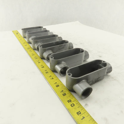 1/2" Trade Threaded Aluminum Conduit LR Body Lot of 6