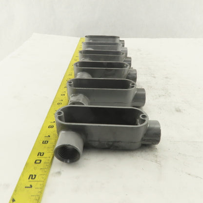 1/2" Trade Threaded Aluminum Conduit LR Body Lot of 6