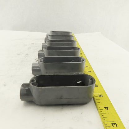 1/2" Trade Threaded Aluminum Conduit LR Body Lot of 6