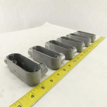1/2" Trade Threaded Aluminum Conduit LR Body Lot of 6