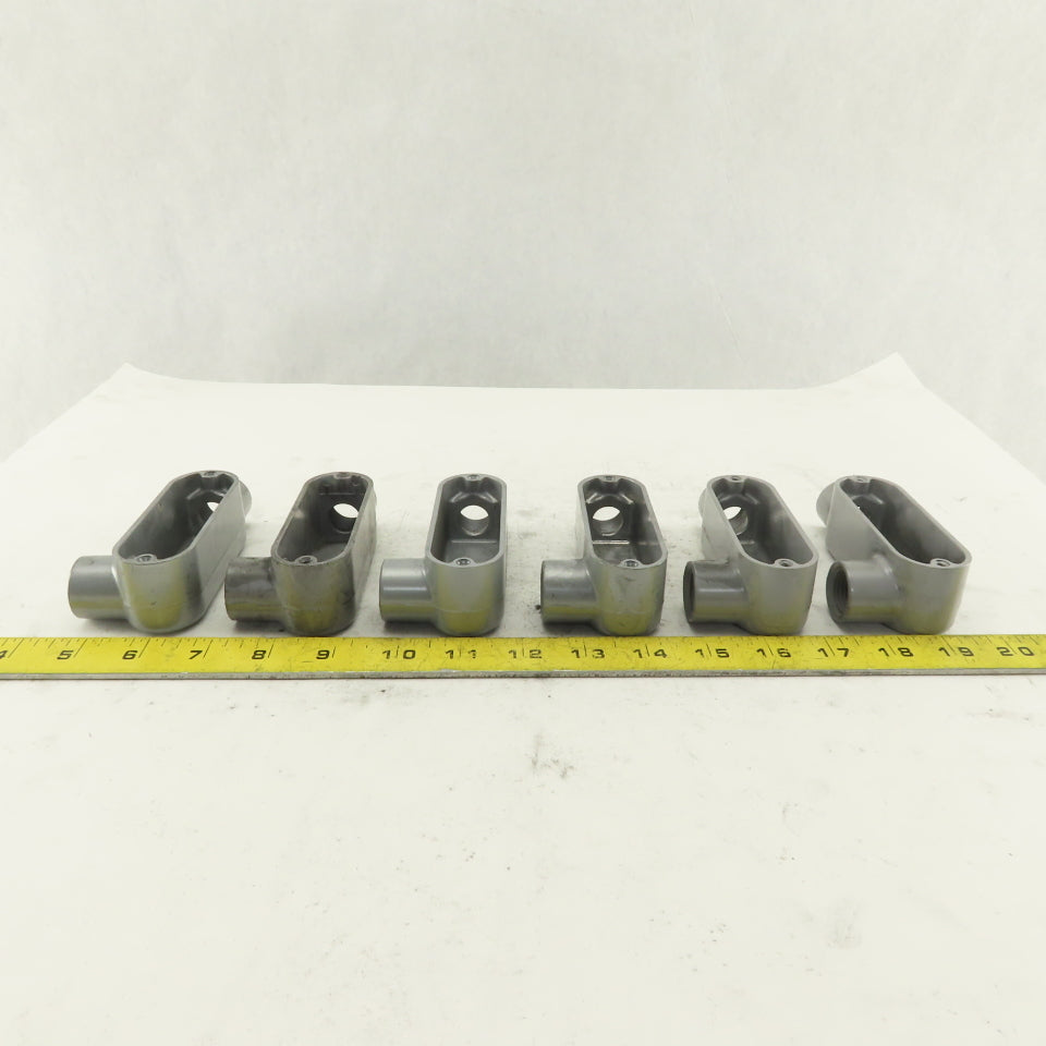 1/2" Trade Threaded Aluminum Conduit LL Body Lot of 6