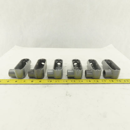 1/2" Trade Threaded Aluminum Conduit LL Body Lot of 6