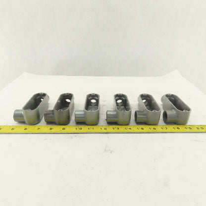 1/2" Trade Threaded Aluminum Conduit LL Body Lot of 6