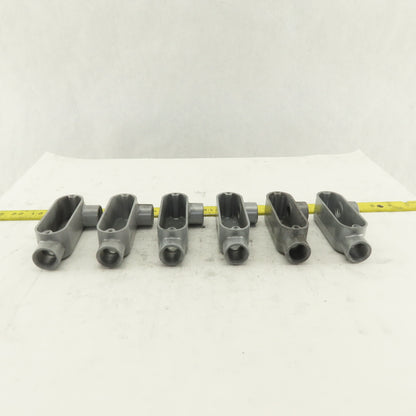 1/2" Trade Threaded Aluminum Conduit LL Body Lot of 6