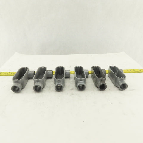 1/2" Trade Threaded Aluminum Conduit LL Body Lot of 6