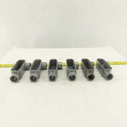 1/2" Trade Threaded Aluminum Conduit LL Body Lot of 6