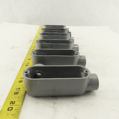 1/2" Trade Threaded Aluminum Conduit LL Body Lot of 6