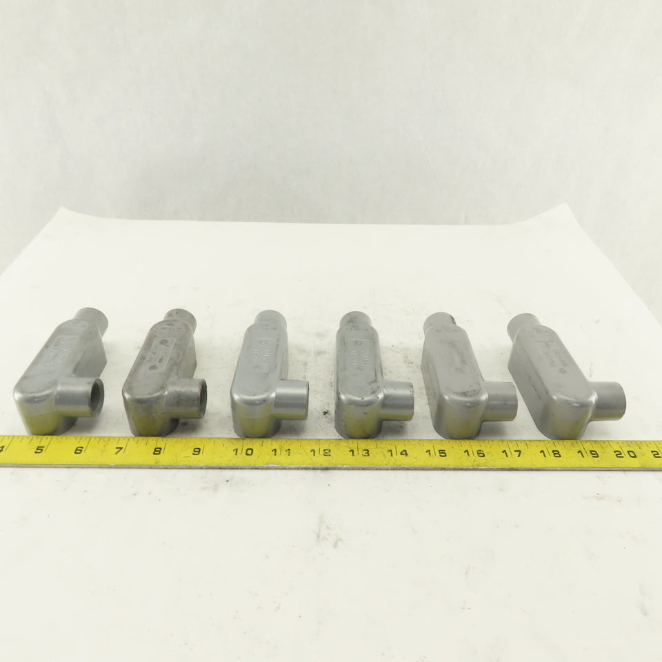 1/2" Trade Threaded Aluminum Conduit LL Body Lot of 6