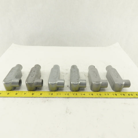 1/2" Trade Threaded Aluminum Conduit LL Body Lot of 6
